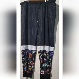 NFL Team Apparel Football Warm Up Pants Black Elastic Waist NEW Size 3XL